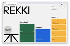 an image of a web page with the words reki on it and different colors