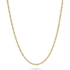 Stone and Strand 10K Yellow Gold Gold Glimmer Chain Close Up Image Classic Yellow Gold Rope Chain Jewelry, 14k Gold Figaro Chain Jewelry For Everyday Luxury, Classic Gold Plated Rope Chain Jewelry, Classic Gold-plated Rope Chain Jewelry, Minimalist Rope Chain Link Jewelry, Dainty Yellow Gold Rope Chain Jewelry, Timeless Gold Diamond Cut Chain Necklace, Minimalist Yellow Gold Rope Chain Jewelry, Minimalist Yellow Gold Diamond Cut Chain Necklace