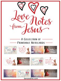 love notes from jesus a collection of printable notecards for valentine's day