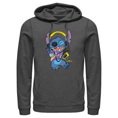 Ohana means family, and family means no pullover gets left behind! Find the perfect style with this officially licensed Men's Disney Lilo & Stitch Cool Headphones Stitch Graphic Hoodie! This fun design features the cute Stitch in bright retro clothes and yellow headphones jamming to his favorite tunes across the front. Celebrate a certain alien, otherwise known as Experiment 626 in style this year with new hilarious apparel from the movie! Disney Cotton Hoodie For Streetwear, Yellow Headphones, Cool Headphones, Experiment 626, Retro Clothes, Stitch Hoodie, Pull Over Hoodie, Ohana Means Family, Baddie Tips