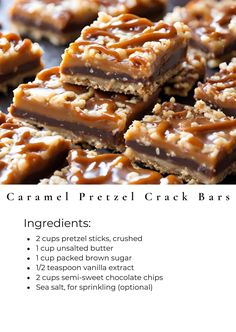 Work Treats, Work Recipes, Dessert Pie, Caramel Pretzels, Poker Party, Individual Cakes, Recipes Yummy, Cooking Easy, Cookies Brownies