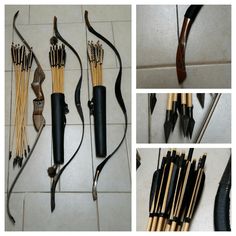 several different types of archery bows and arrows