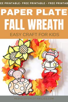 paper plate fall wreath for kids to make