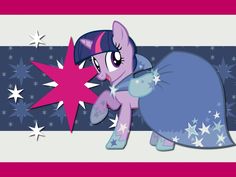 a pinkie pony with stars around it