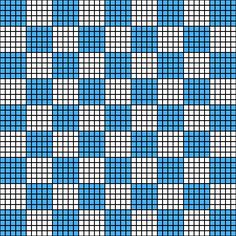 a blue and white checkered pattern is shown in the form of a cross - stitch