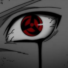 an anime character's eye with the symbol on it