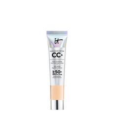 IT Cosmetics CC + Cream SPF50 Travel Size - Medium - 0.406oz - Ulta Beauty It Cc Cream, It Cosmetics Cc Cream, Physical Sunscreen, Perfect Complexion, Transition To Gray Hair, Dark Circles Under Eyes, Skin Imperfection, Large Pores, It Cosmetics