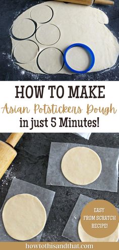 Potsticker Dough, Pot Stickers Recipe, Dumpling Dough, Video Collage, Asian Recipe, Dumpling Wrappers