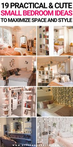 small bedroom ideas Small Room Decor Bedroom Minimalist, Layout Small Bedroom, Cute Small Bedroom Ideas, Cute Small Bedroom, Feminine Home Office, Small Bedroom Ideas For Couples, Feminine Home, Small Bedroom Organization, Small Bedroom Layout