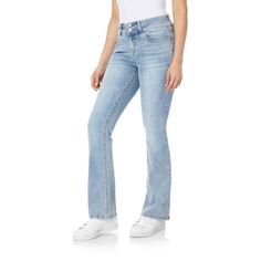 The Luscious Curvy Bootcut is our throwback inspired mid rise fit in soft stretch denim. The forever flattering fit from season to season! Whether youre looking for your go to jeans in a fresh wash or you want to try a new fit entirely, WallFlower has a little something for everyone! We are size inclusive (standard, curvy and plus), which means  great jeans for all women. Period Size: 5.  Gender: female.  Age Group: adult. Womens Jeans Bootcut, Pull On Jeans, Carpenter Jeans, Juniors Jeans, Plus Size Jeans, Chic Woman, Women Trends, Blue Gender, Denim Women