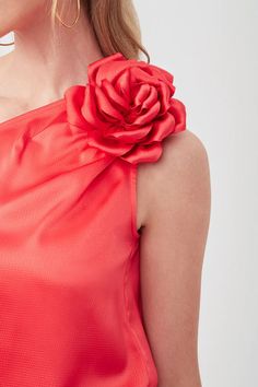 SOLARO TOP – Trina Turk Evening Satin One Shoulder Top, Elegant Satin One Shoulder Top For Evening, Satin One Shoulder Top For Party, Chic Satin One-shoulder Top For Party, Chic Satin One Shoulder Top For Party, Spring Satin One-shoulder Top, Satin One Shoulder Top For Spring Party, Spring Satin One Shoulder Top For Party, Chic Satin One Shoulder Top For Spring