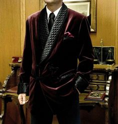 #ad Premium Men Vintage Velvet Smoking Suits Jacket Robe Shawl Lapel Tuxedo Blazer Tailored, Fashion Mens Suits Blazers Retro Dinner Party, Men Suits Prom, Retro Dinner, Suit Prom, Suits Show, Prom Blazers, Frog Closure, Mode Mantel, Burgundy Jacket