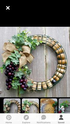 an image of a wreath made out of grapes