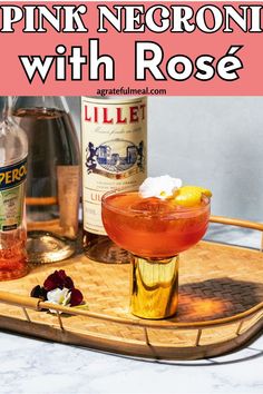 This Pink Negroni Sbagliato with Rosé Prosecco is a bubbly, delicious twist on the classic. It's one of the best champagne cocktails, combining Lillet Blanc and sparkling prosecco for an easy, festive drink that is perfect for a New Year's Eve party, Christmas celebration, or even Valentine's Day. Lillet Rose Cocktail, Pink Negroni