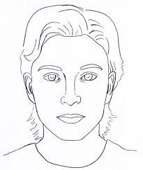 a black and white drawing of a woman's face