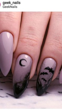 Get ready to spook up your nails this Halloween! 🎃👻💅 Check out these wickedly fun nail designs for the ultimate Halloween look. #HalloweenNails #NailArt #HalloweenInspo #SpookyNails #TrickOrTreat #NailGoals #HalloweenVibes #NailObsessed #HalloweenMakeup #NailsofInstagram 🕷️🦇🕸️ Ongles Goth, Coffin Halloween, Nagel Stamping, Bat Nails, Halloween Nails Diy, Witchy Nails