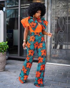 African Women Jumpsuit Ankara Trousers, Afrocentric Fashion, African Designs, Ankara Dress Styles