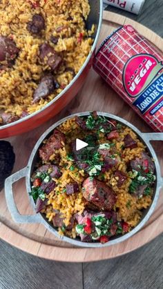 the meal is ready to be eaten on the plate and in the bowl, along with other ingredients