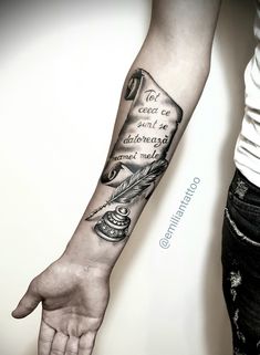 a person with a tattoo on their arm