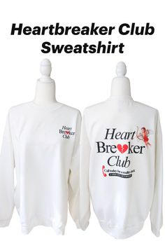 SmileSoulThreads.com

Rock this Heartbreaker Sweatshirt and break hearts with every step. This preppy Women's sweatshirt is not only funny, but also makes for the perfect Valentines Day gift idea. Show off your breakup style with this trendy crewneck - size up for an oversized fit. Breakup Gift, Trendy Crewneck, Preppy Women, Club Sweatshirts, Oversized Crewneck