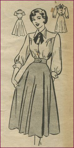 1940 Clothing, 1930s Outfits, Vintage Fashion Sketches, Dale Evans, Vintage Drawing, 40s Fashion, 1930s Fashion