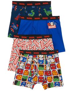 Crafted in soft cotton, these Marvel boxer briefs are equipped with a no-pinch elastic waistband and a tag-free label. Free Label, Shop Clothing, Boxer Briefs, Briefs, Baby Clothes, Shopping Outfit, Marvel, Elastic, Outfit Accessories