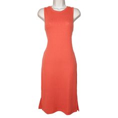 Nine West Coral Pink Peach Ribbed Sleeveless Midi Stretchy Dress * New With Tags * Medium * Peach Pink Color * Ribbed Stretchy * Short Side Slits * Perfect For Spring And Summer! Bundle 2+ Items For Special Discounts Open To Reasonable Offers Hundreds Of Items Available In My Closet, New And In Excellent Pre-Owned Condition Same Day/Next Day Shipping Smoke Free And Pet Free Home Colors May Be Slightly Off Due To Lighting Spring Orange Stretch Sleeveless Dress, Spring Sleeveless Ribbed Dress, Peach Sleeveless Midi Dress For Day Out, Spring Sleeveless Ribbed Stretch Dress, Spring Ribbed Sleeveless Dress, Spring Ribbed Stretch Sleeveless Dress, Orange Ribbed Dress For Spring, Fitted Knee-length Peach Dress, Peach Knee-length Midi Dress For Spring