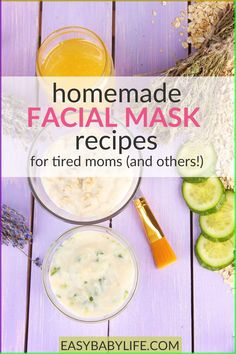 Awesome homemade face masks! DIY facial mask recipes for different skin types and concerns. All easy and effective! Great care for new moms and everyone else. #skincare #DIY #newmom Breast Milk Face Mask, Breastmilk Facemask, Face Masks Diy, Skincare Diy, Wedding Skincare, Mom Fitness, Diy Facial Mask, Mask Recipes, Brightening Skincare