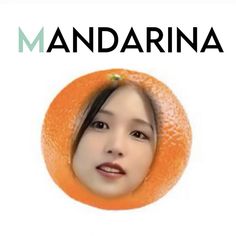 there is an advertisement for mandarina on the front cover of this magazine, which features a woman's face surrounded by an orange