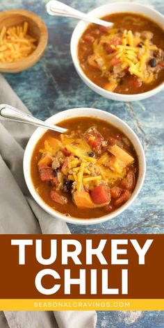 Warm up with the best easy Turkey Chili recipes! Packed with lean ground turkey, sweet potatoes, black beans, and flavorful spices, this gluten-free dish is a hearty soup perfect for healthy dinner options and the best comfort food recipes. Simple to prepare and bursting with taste! Heart Healthy Turkey Chili, Ground Turkey And Sweet Potatoes, Sweet Potato And Ground Turkey, Ground Turkey And Sweet Potato, Turkey Chili Recipe Easy, Healthy Turkey Chili, Easy Turkey Chili, Ground Turkey Chili, Easy Comfort Food Dinners