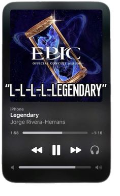 an mp3 player with the words i - li - l - legendary on it