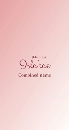 a pink background with the words shara e - nae combined name