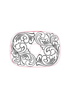 the letter o is made up of black and white swirls on a white background