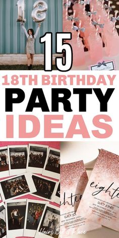 Make any of these 15 awesome birthday ideas for your 18th birthday party! All super cute, fun and easy party ideas that will get you in the birthday mood and celebrate in the best way. 18th Birthday Ideas For Girls, 18th Birthday Party Ideas, 18th Birthday Ideas, Easy Party Ideas, Party Ideas For Girls, 18th Party, Birthday Lights, Birthday Menu