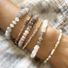 Petite Moonstone Ombre Bracelet – Robindira Unsworth Ombre Bracelet, Manicure Gel, Handmade Jewelry Designs, Custom Bracelets