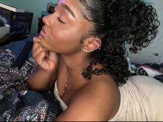 Curl Chart, Black Inspiration, Girl Inspiration, Baddie Hairstyles, Pretty Selfies, Just Girl Things, Aesthetic Hair, Curly Hair Styles Naturally, Girly Girl