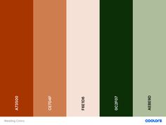 the color scheme for an orange and green palette