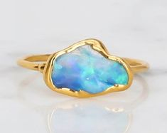 Raw Opal Ring, Mother, Opal,gift for Women,opal Ring,stacking Ring, October Birthstone Ring,gemstone Ring,gold Ring,raw Crystal Ring, Gift. - Etsy UK Raw Opal Ring, Opal Gifts, Raw Crystal Ring, October Birthstone Rings, Birthstone Rings, Engagement Proposal, Ethiopian Opal Ring, Ceramic Ring, Raw Opal