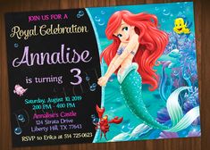 the little mermaid birthday party is going on