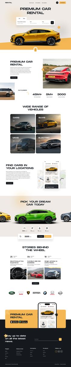 an image of a car website design