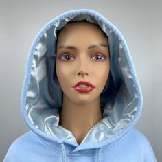 Satin lined hoodie is more than like a hair bonnet. The hood part for this hood is a little bigger, which is better for big hair and braids hairstyles. Lined with luxury silk-like satin. Does not dry out your hair! Promotes stronger, shinier hair. Reduces frizz and promotes moisture retention Protects from hair loss and breakage. About the material: This hoodie is spring collection thin one, Non fleece-lined, made with 100% cotton french terry material. Very high quality. Soft and warm. About th Thick Hoodies, Hair Bonnet, Lined Hoodie, Pink Photo, Which Is Better, Luxury Silk, Braids Hairstyles, Shiny Hair, Big Hair