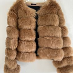 Faux Fur Coat Autumn Winter Fluffy Short Coat Winter Faux Fur Outerwear, Fluffy Winter Outerwear For Cold Weather, Winter Faux Fur Long Coat, Faux Fur Long Coat For Fall, Winter Faux Fur Outerwear For Cold Weather, Winter Faux Fur Outerwear With Fur Trim, Winter Faux Fur Trim Outerwear, Fluffy Faux Fur Winter Outerwear, Cozy Fluffy Outerwear For Cold Weather