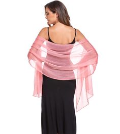 PRICES MAY VARY. High quality upgraded sheer fabric, the shawl wrap is super soft and comfortable, Smooth.Lightweight, and Breathable,suitable for all seasons. silky chiffon shawls available in two sizes:79’’×18’’(200×45cm),79’’×27’’(200×70cm).great to wear it as a scarf, shawl or wrap for women. Available in different Classic colors; such as:Black,Blush,Light Grey,White,Ivory,Navy Blue,Champagne;Great match your different dresses in different Occasion. These shawls Scarves are perfect for match Wedding Guest Shawl, Bridesmaid Scarves, Blue Champagne, Black Blush, Chiffon Shawl, Different Dresses, Women Shawl, Lightweight Scarf, Evening Dresses Elegant