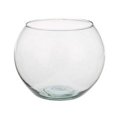 an empty glass bowl on a white background