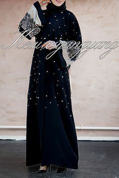 NEW Dubai Style Abaya Wedding Abayas Burkha farasha Jalabiya maxi dress kaftan | eBay Wedding Abayas, Abaya Wedding, Dress Maker, Dubai Style, Dress Kaftan, Five Star, Dressmaking, Dubai, Long Sleeve Dress