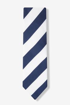 Navy And Off White Stripe Extra Long Tie Blue Couch Living Room, Burgundy Tie, Blue Couches, Navy Blue Tie, Striped Tie, Blue Tie, Extra Long, Blue Stripes, Neck Tie