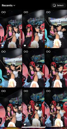 multiple shots of ladybug and lady bug in the car