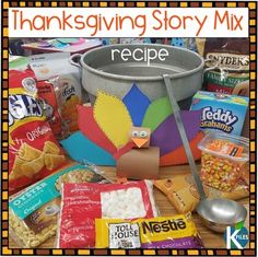 a thanksgiving story mix is shown in this image