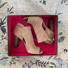 New Vince Camuto True Suede Booties Size 7. Brand New In Box, Never Worn. They Are In Excellent Condition. This Style Is No Longer Sold In Stores. The Heel Is 4" Tall But They Are Very Comfortable. Vince Camuto Shoes, Suede Booties, Shoes Heels Boots, Vince Camuto, Shoes Women Heels, Heeled Boots, Shoes Heels, Size 7, Womens Sizes