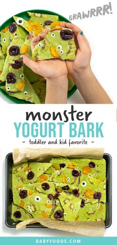 monster bark toddler and kid favorite snack for halloween